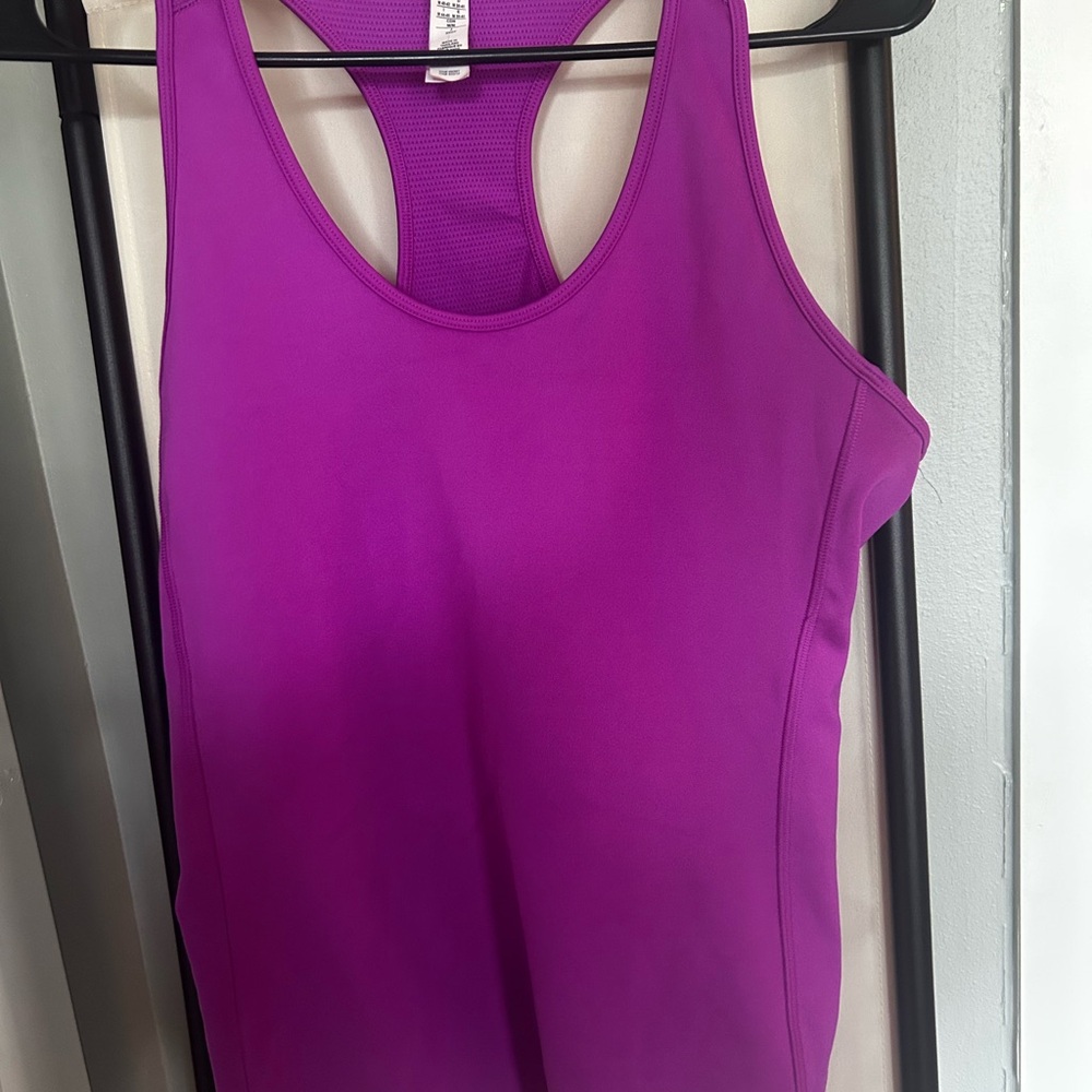 Adidas Fitted Pink and Purple Sleeveless Tank
